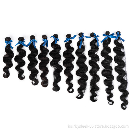 Miracle hair products natural black color charming princess brazilian body wave human hair quality synthetic hair weft